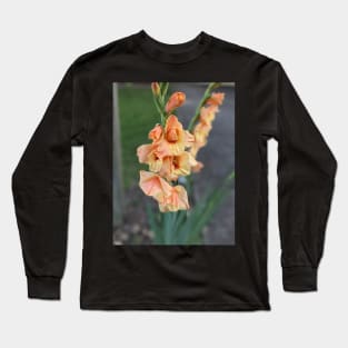 Stalk of Peach Flowers Photographic Image Long Sleeve T-Shirt